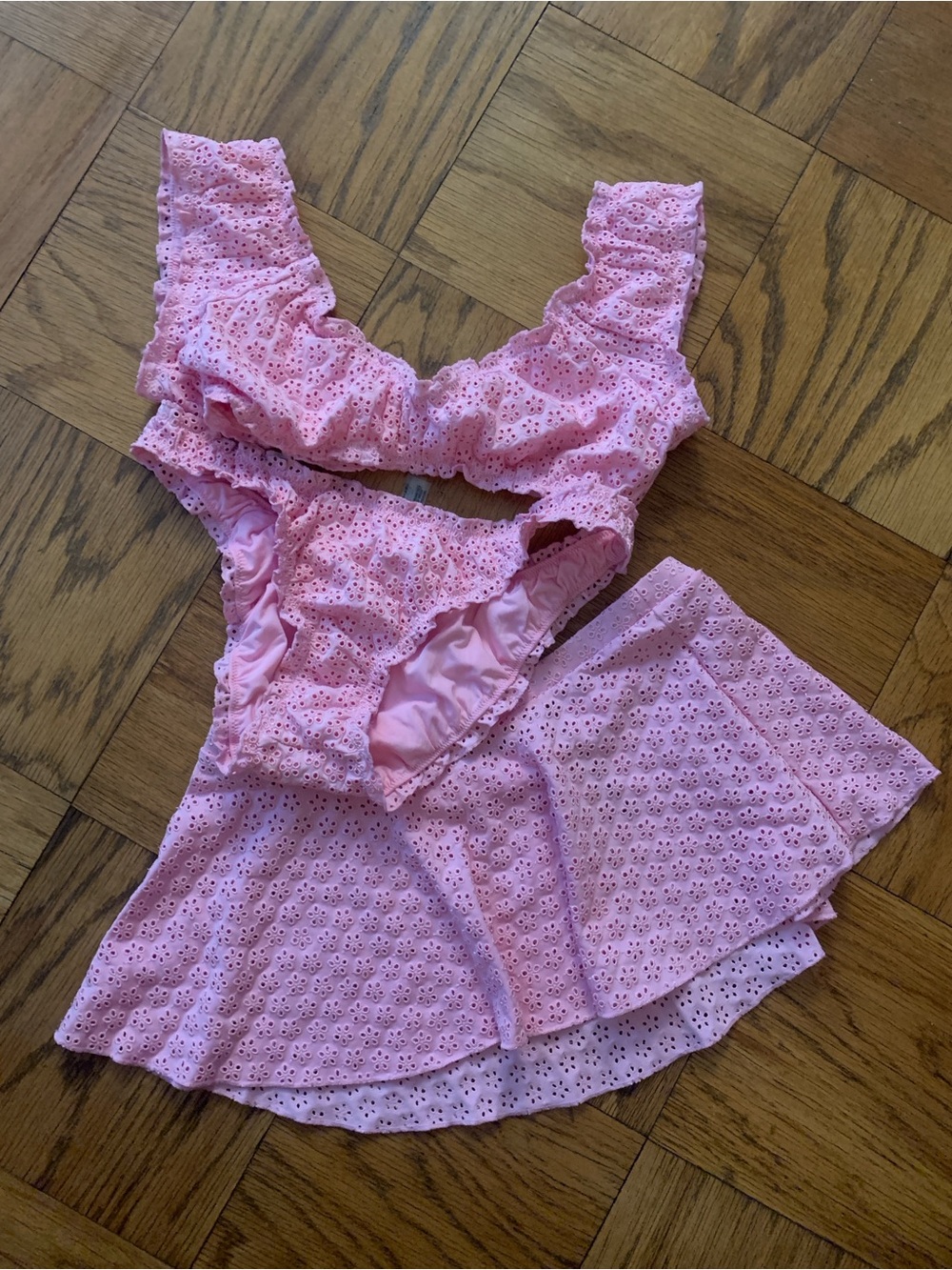 Pink By Frankie’s Bikini For Victoria’s Secret Eyelet Swim